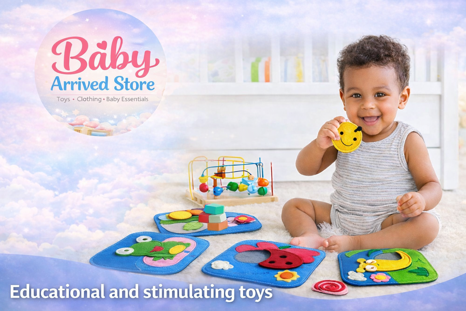 Montessori Toy Giraffe Busy Board 3D Felt Book For Fine Motor Skills Early Education Habits Knowledge Developing