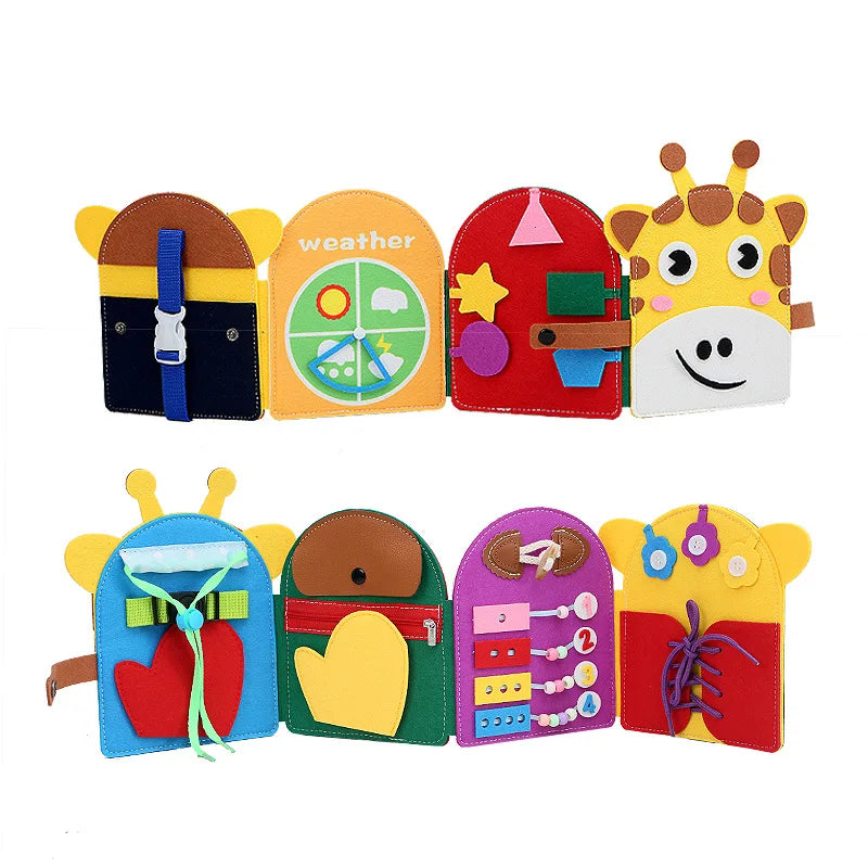 Todders Montessori Busy Book, Baby Activity Sensory Board, Fine Motor Skills Quiet Book, Car Travel Binder, Autism Toy For Kids