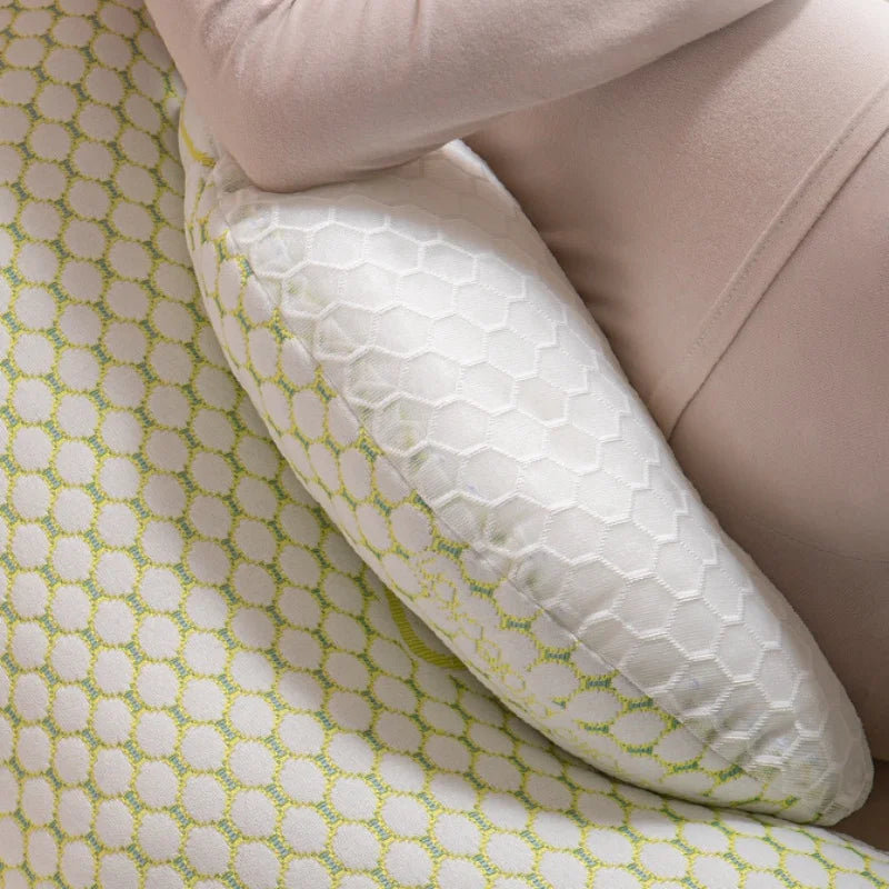 U-Shaped Pregnancy Pillow for Side Sleeping Maternity Body Pillow with Back & Belly Support Cooling Summer Sleep Comfort