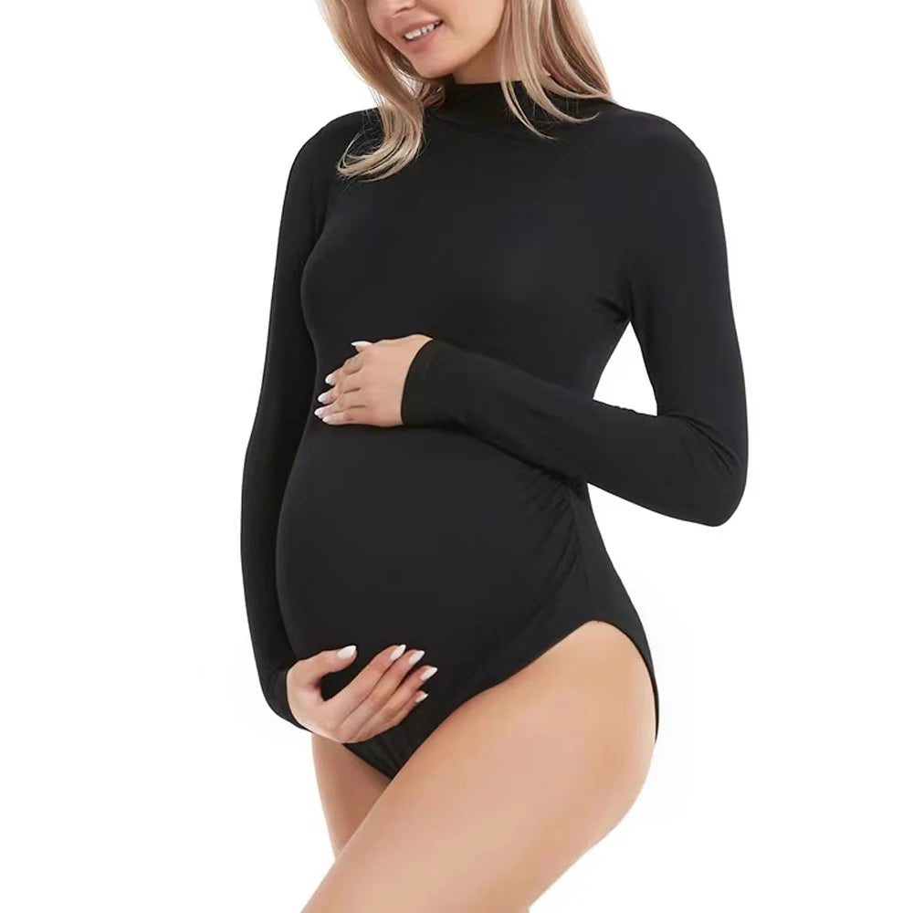 Stretch Fabric Large Size Pregnant Women's Bodysuit Photography Clothing Tight Bodysuit Photo Shoot Photography Dress For Women